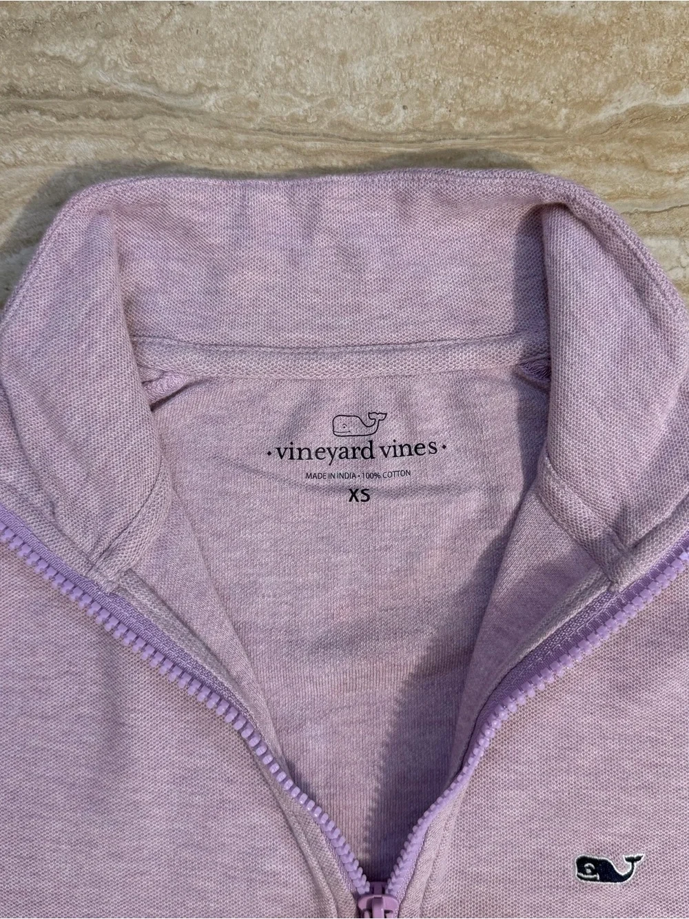 Vineyard Vines Men's Lavender Quarter-Zip Pullover